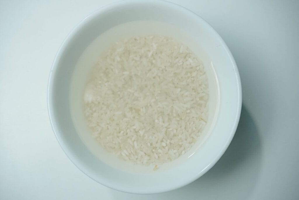 rice sowk in bowl