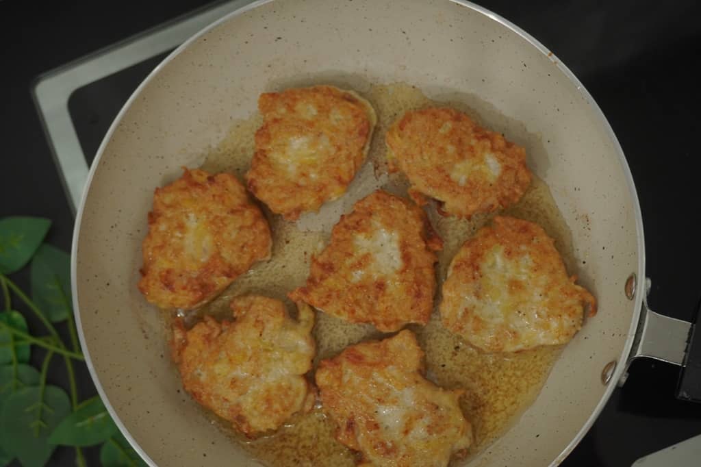 Cook Chicken Fritters untill golden brown