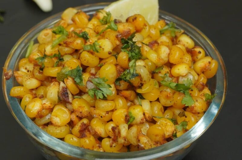 Garlic Butter Masala Corn (Indian Street Food Style)