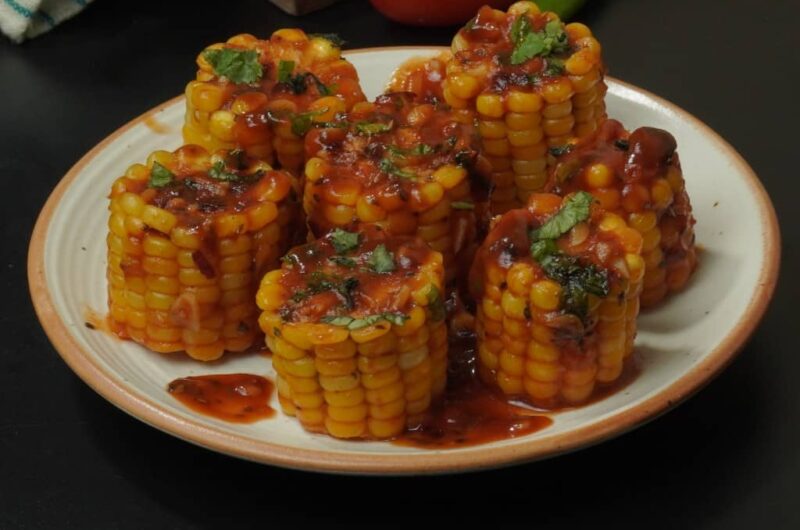 Spicy Garlic Butter Corn Bites