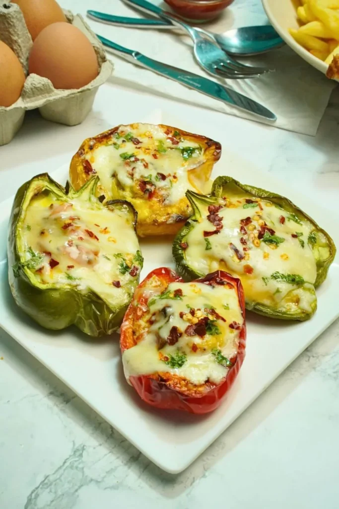 Air Fryer Egg Stuffed Bell Peppers