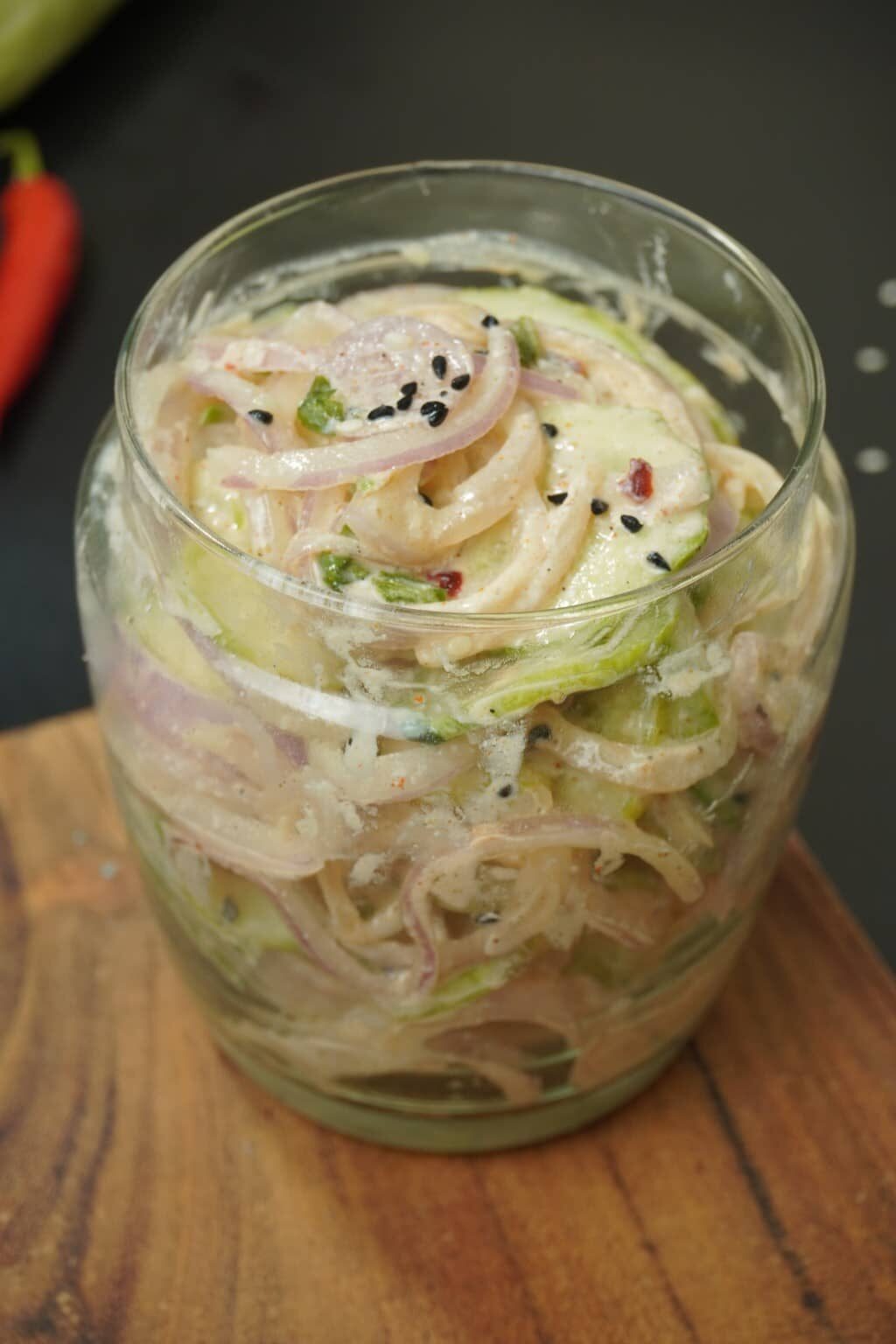 Jar Cucumber Salad