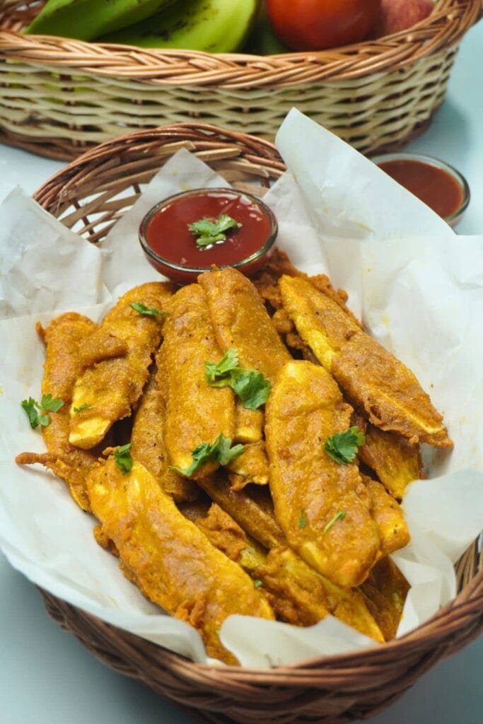 Banana Fritters plating