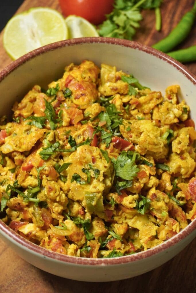 Spicy Indian Style Scrambled Eggs