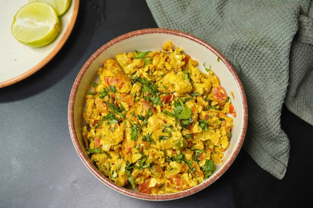 Spicy Indian Style Scrambled Eggs hero shots