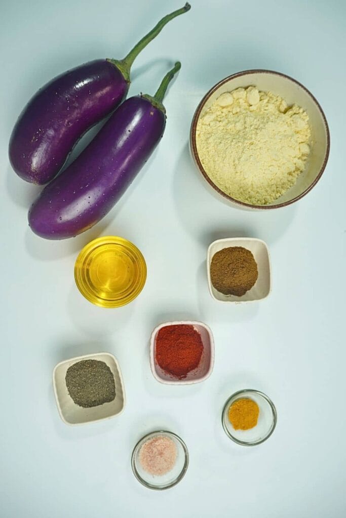ingredients for eggplant fritters
