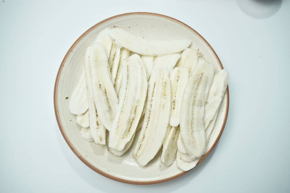 raw banana sliced