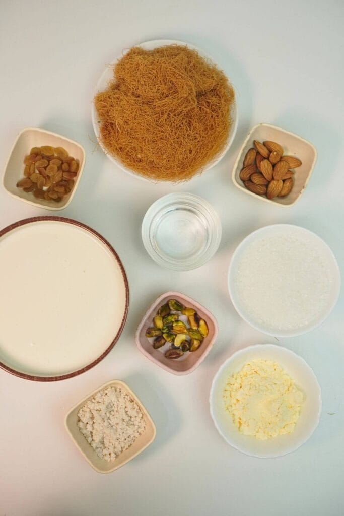 Custard Vermicelli Dessert ingredients