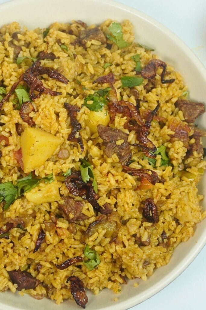Lentil Rice With Beef Meal recipe