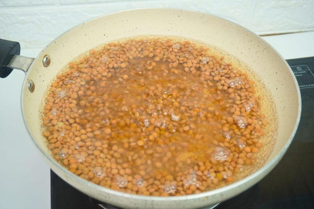 Lentil boiling