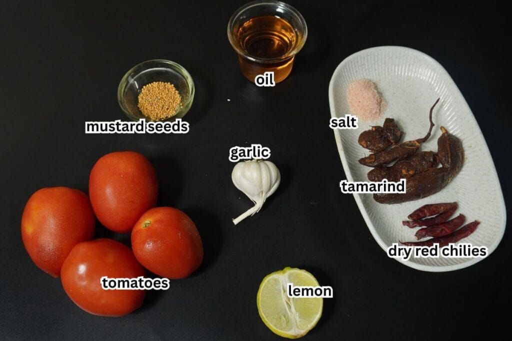 Tamarind Tomato Chutney Ingredients