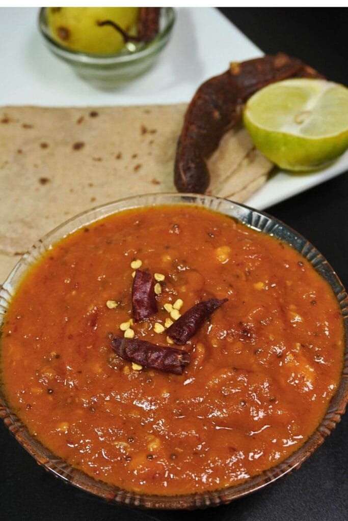 Tamarind Tomato Chutney serving