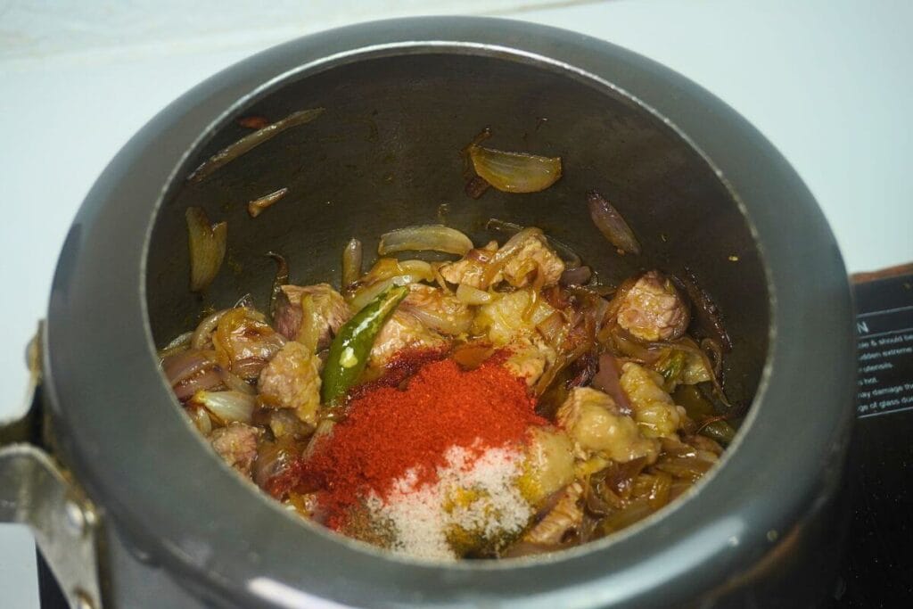 beef cooking with all spices