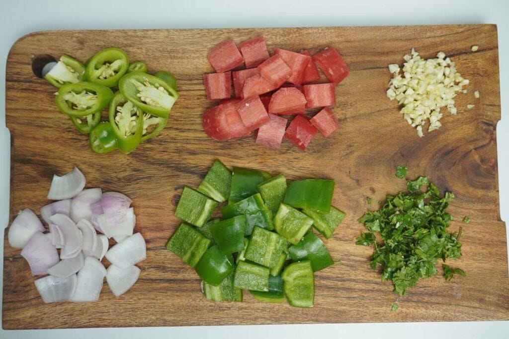 chopped vegies