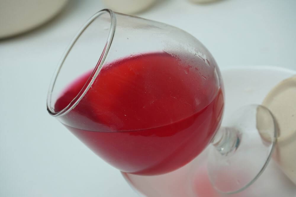 custard jelly half glass of jelly