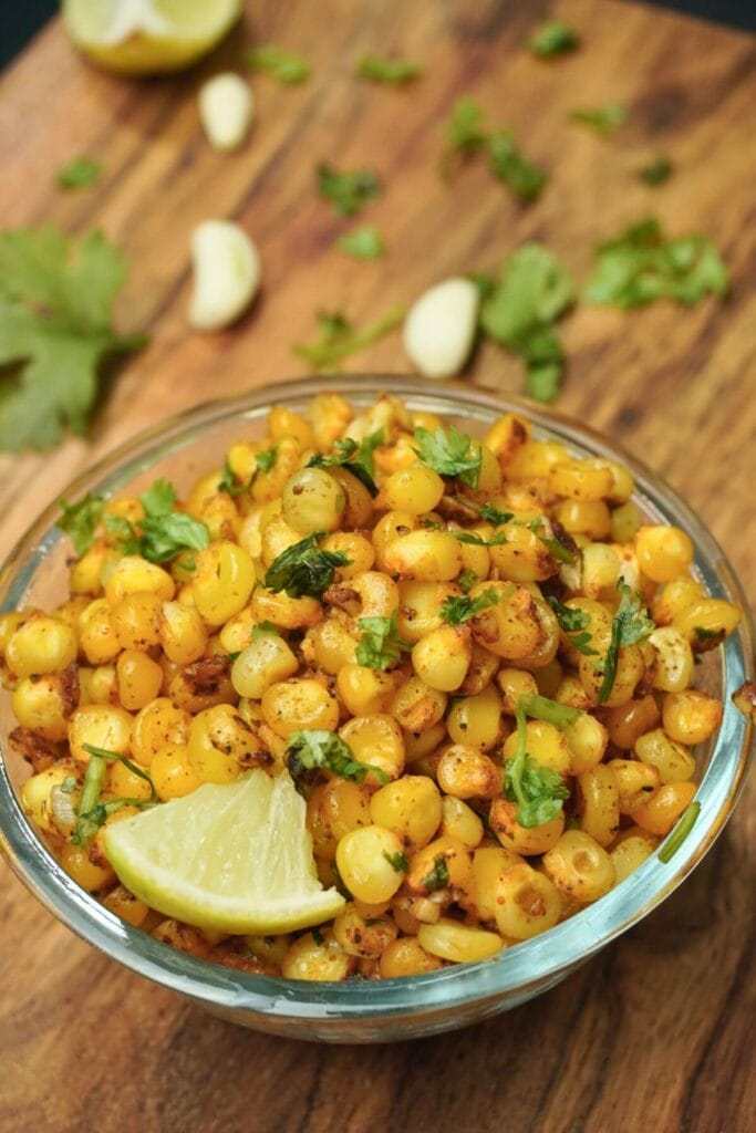 garlic butter masala corn