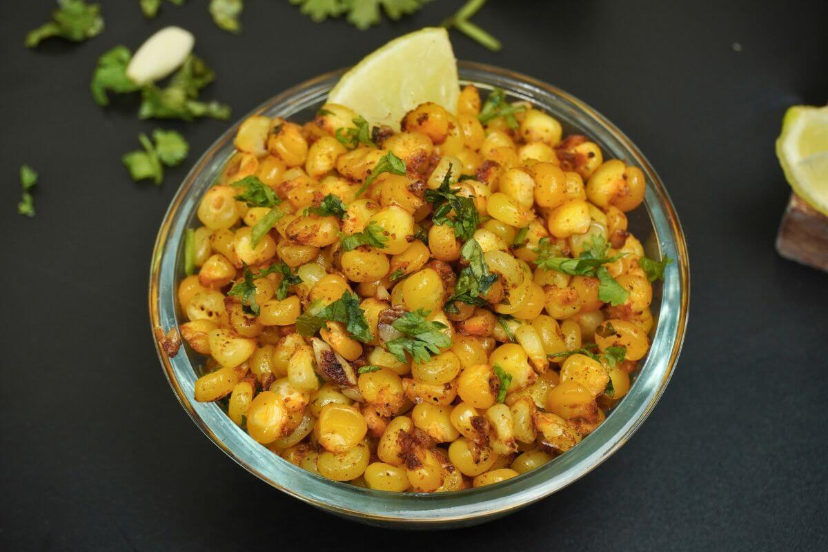 garlic butter masala corn recipe