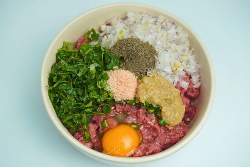 ground beef meatballs-added all spices
