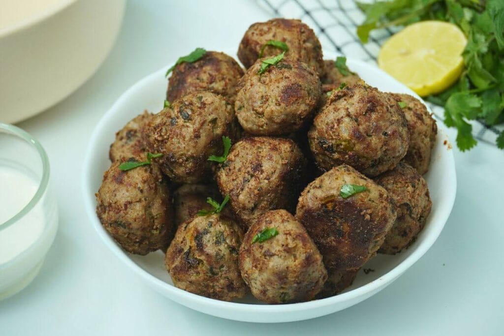 ground beef meatballs fried
