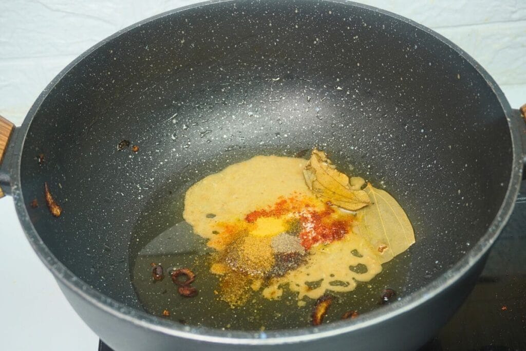 spices in pan