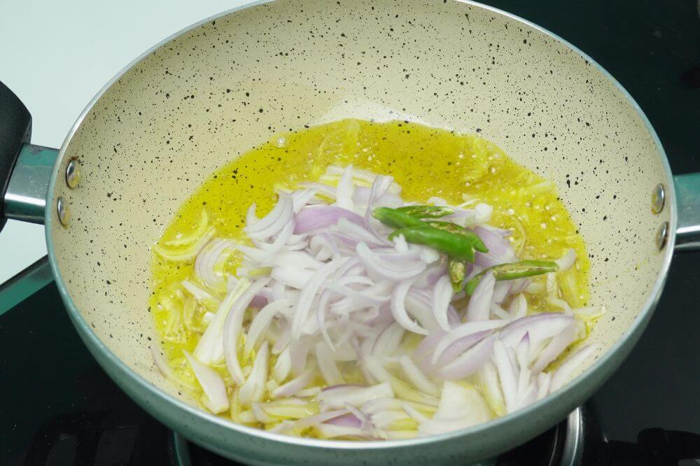add onion and green chili
