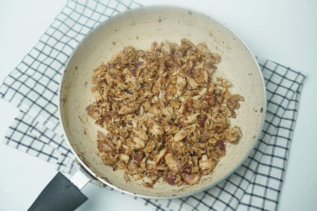 canned tuna stir fry final stage