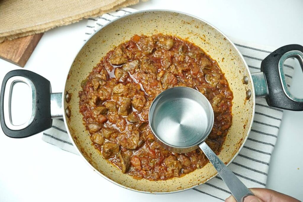 chicken liver and gizzard add water