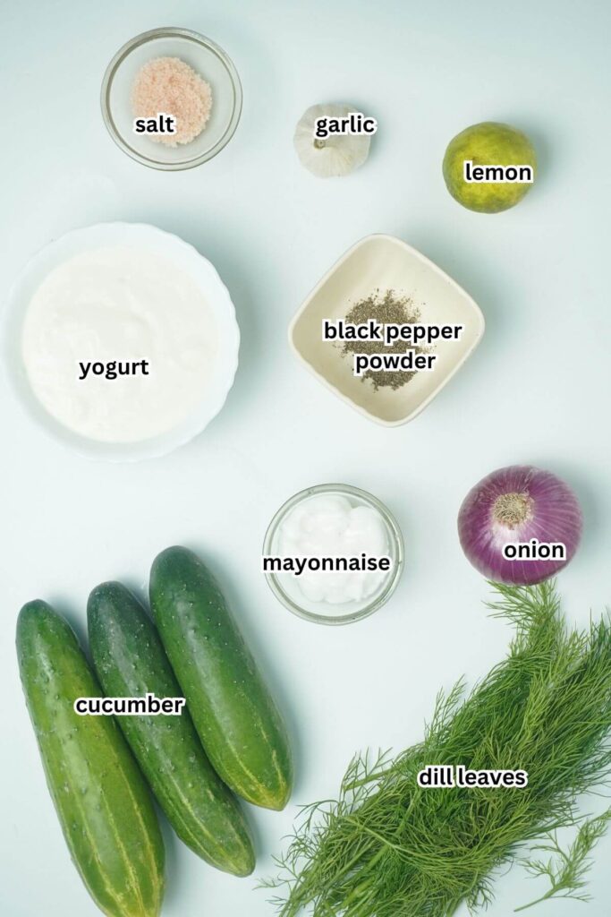 creamy cucumber salad ingredients list