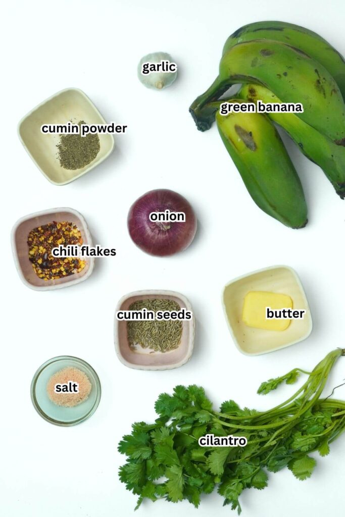 mashed green banana ingredients