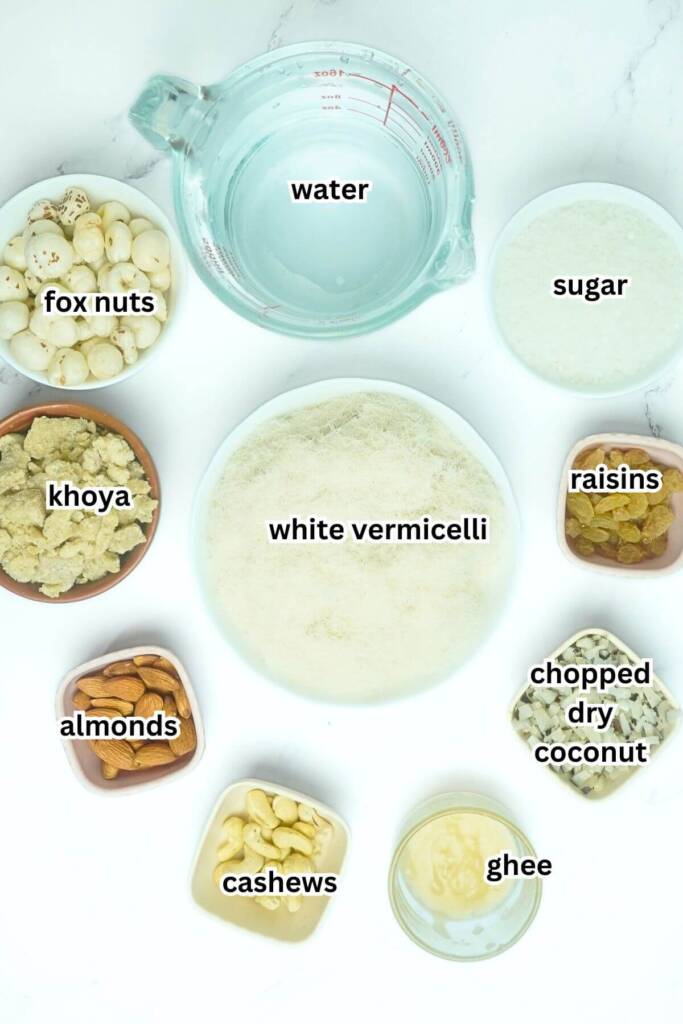 sweet vermicelli pudding kimami sewai ingredients
