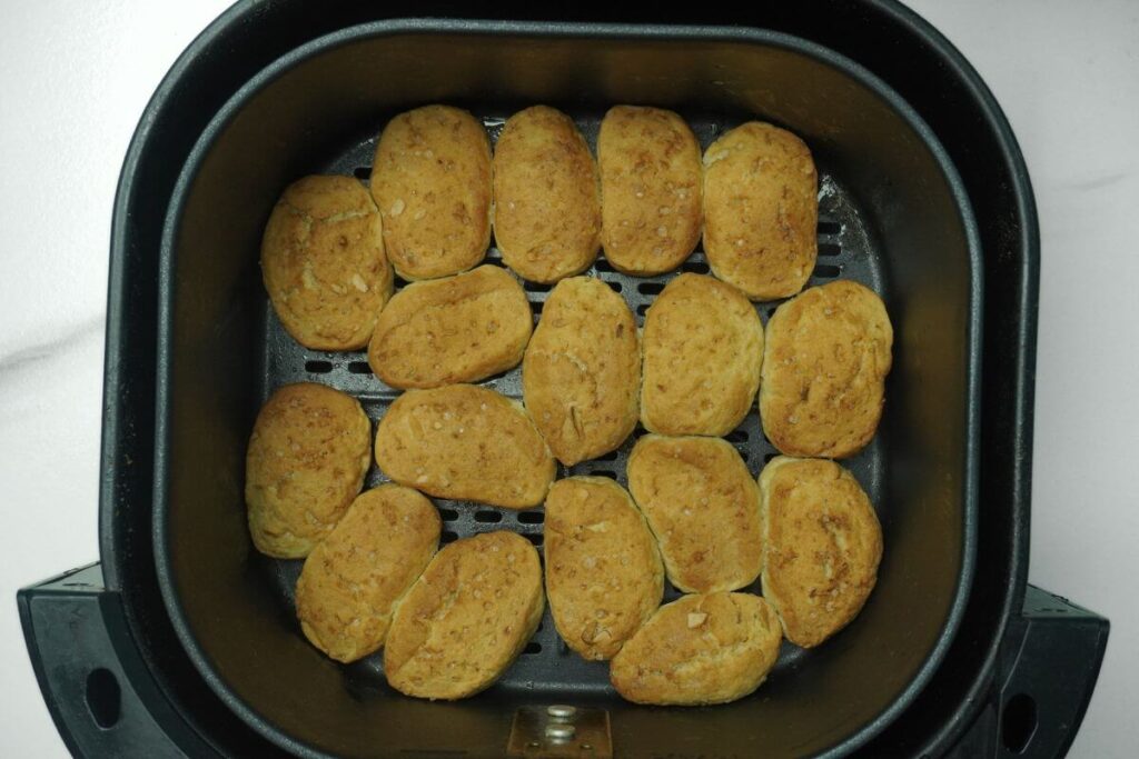 Air Fryer Khasta ready in air fryer basket