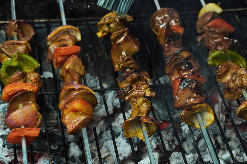 Kaleji BBQ Recipe on bbq grill