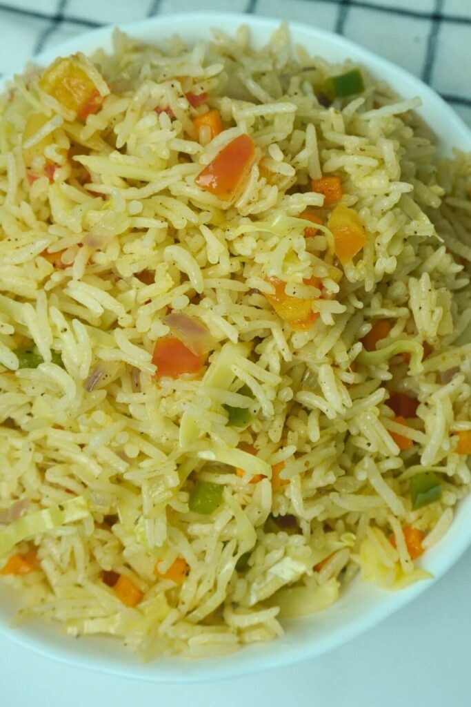 easy veg fried rice recipe ready to serve