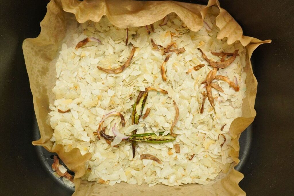 chuwda recipe in airfryer cooked