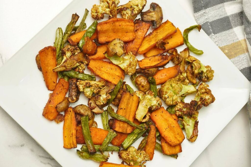 roasted vegetables in air fryer feature image