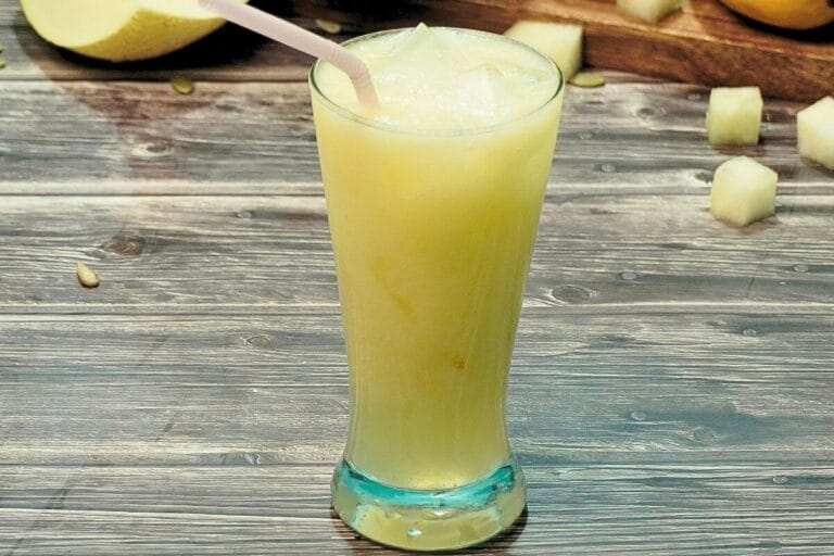 Easy Muskmelon Juice Recipe muskmelon mojito feature image
