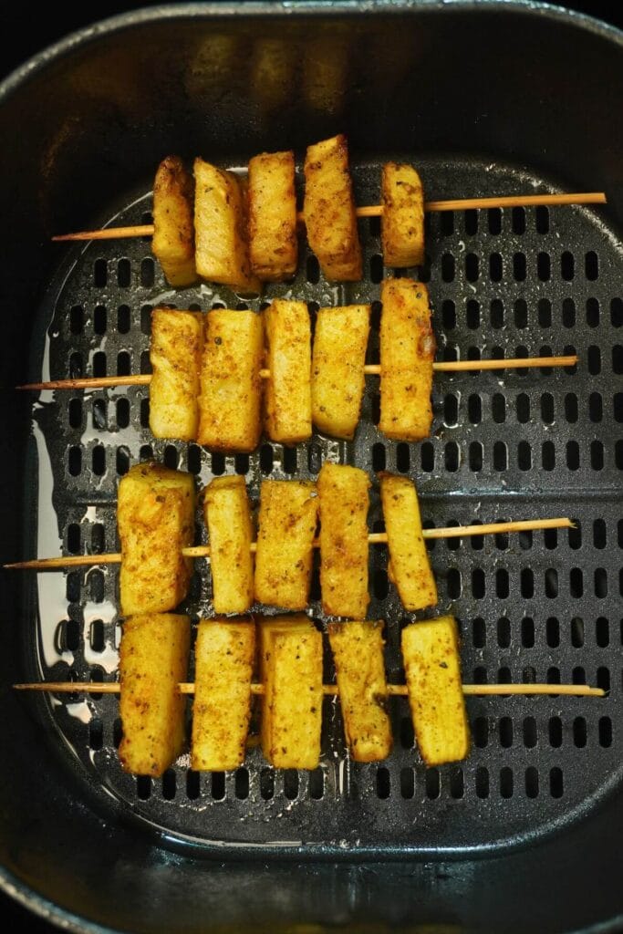 pineapple skeware in airfryer cooked