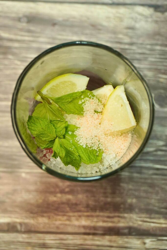 watermelon mojito add in glass