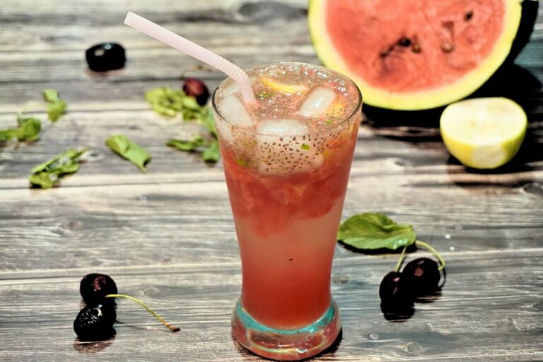 Watermelon Mint Mojito Mocktail watermelon mojito feature image
