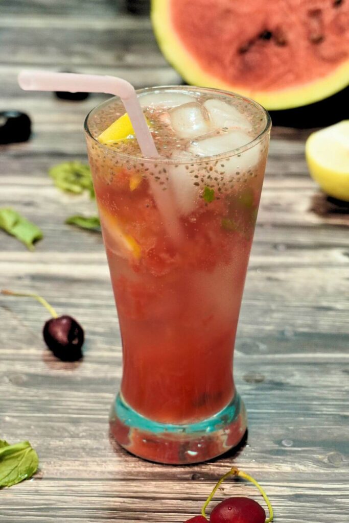 watermelon mojito serving