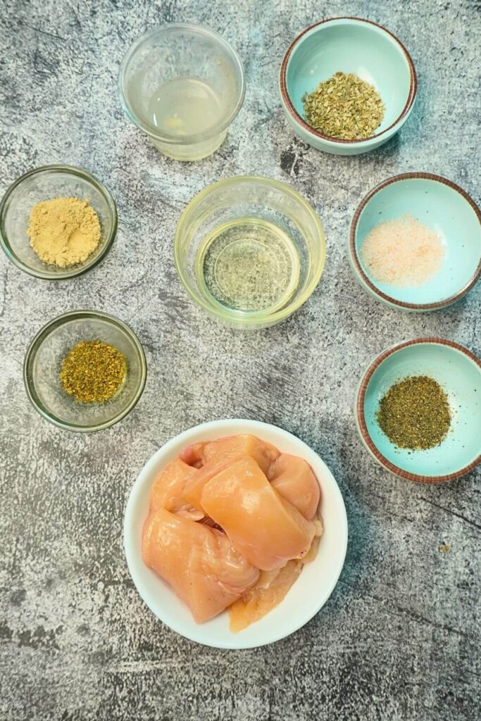 Chicken peaces in airfryer ingredients
