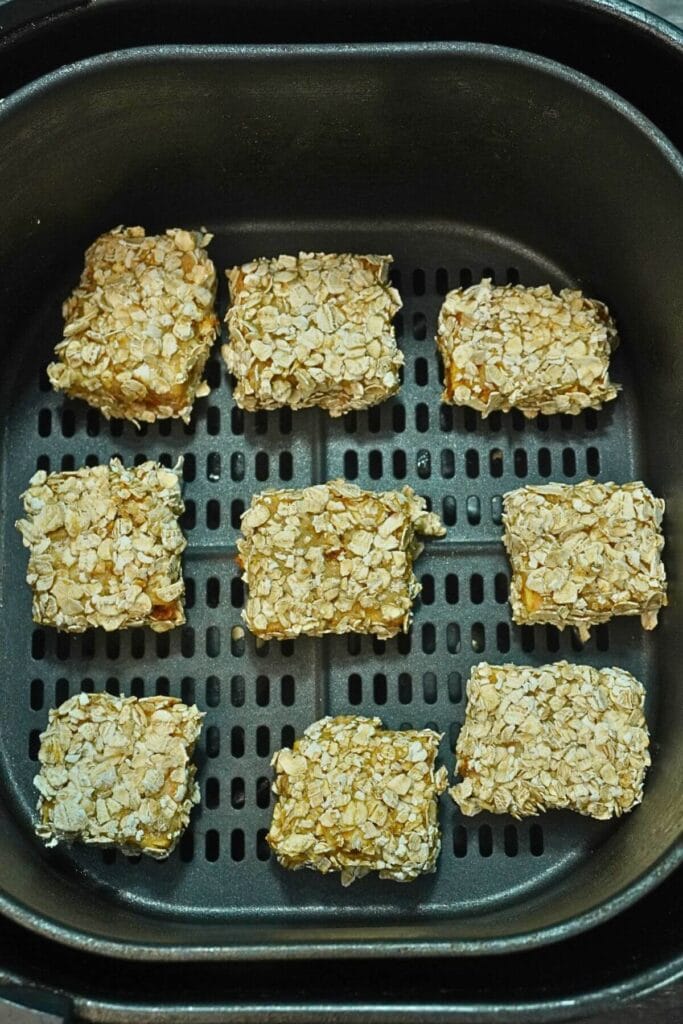 paneer nuguts in airfryer add in basket