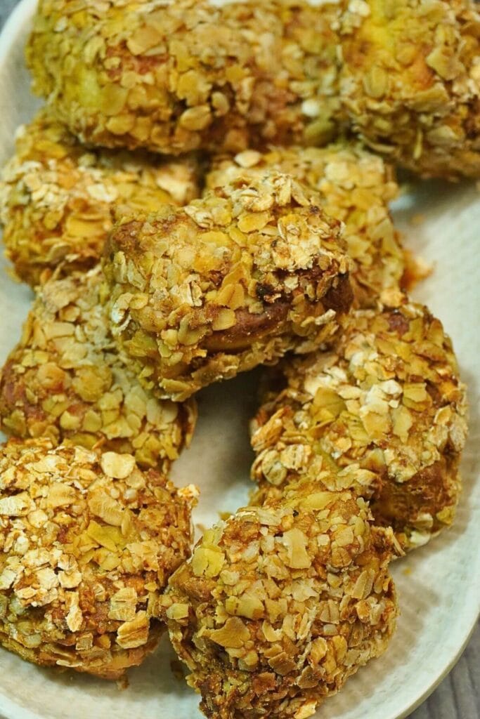 paneer nuguts in airfryer serving