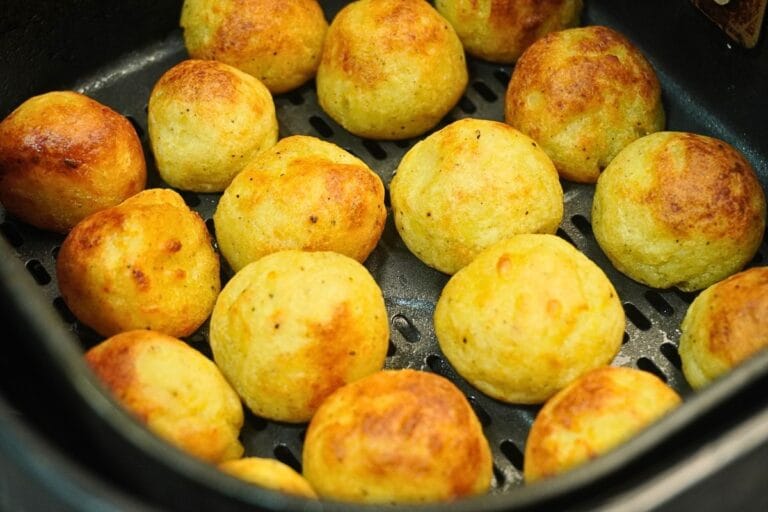 potato balls in air fryer feature image