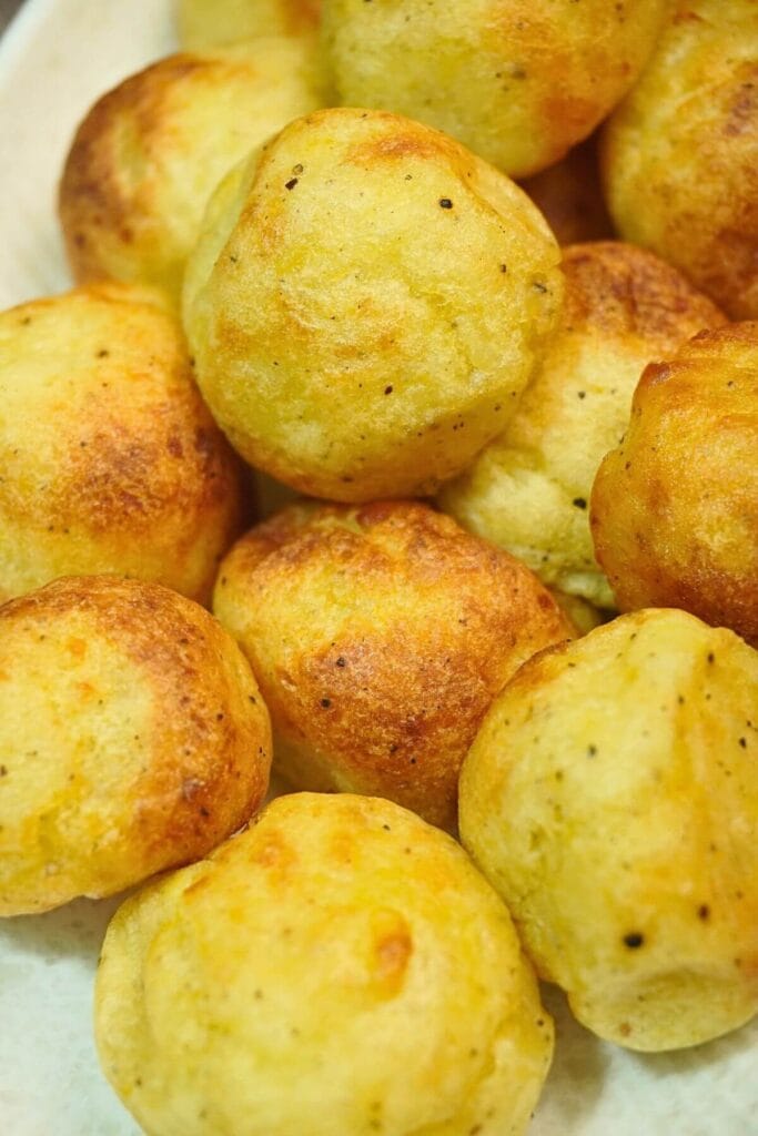 potato balls in air fryer serving