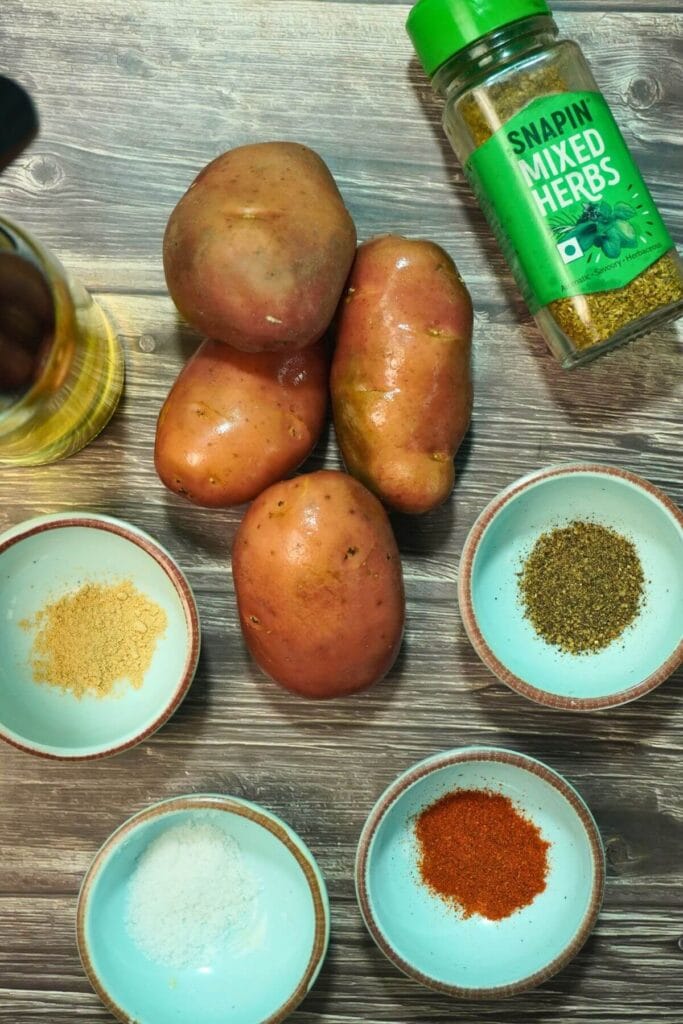 potato wedge in air fryer ingredients
