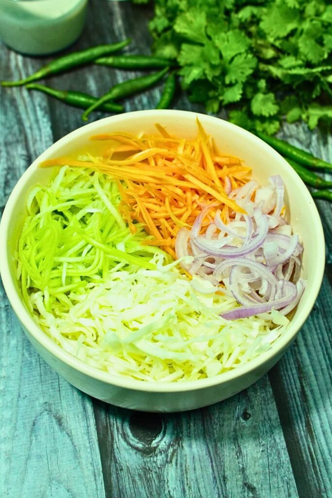 Coleslaw Salad chopped vegetable
