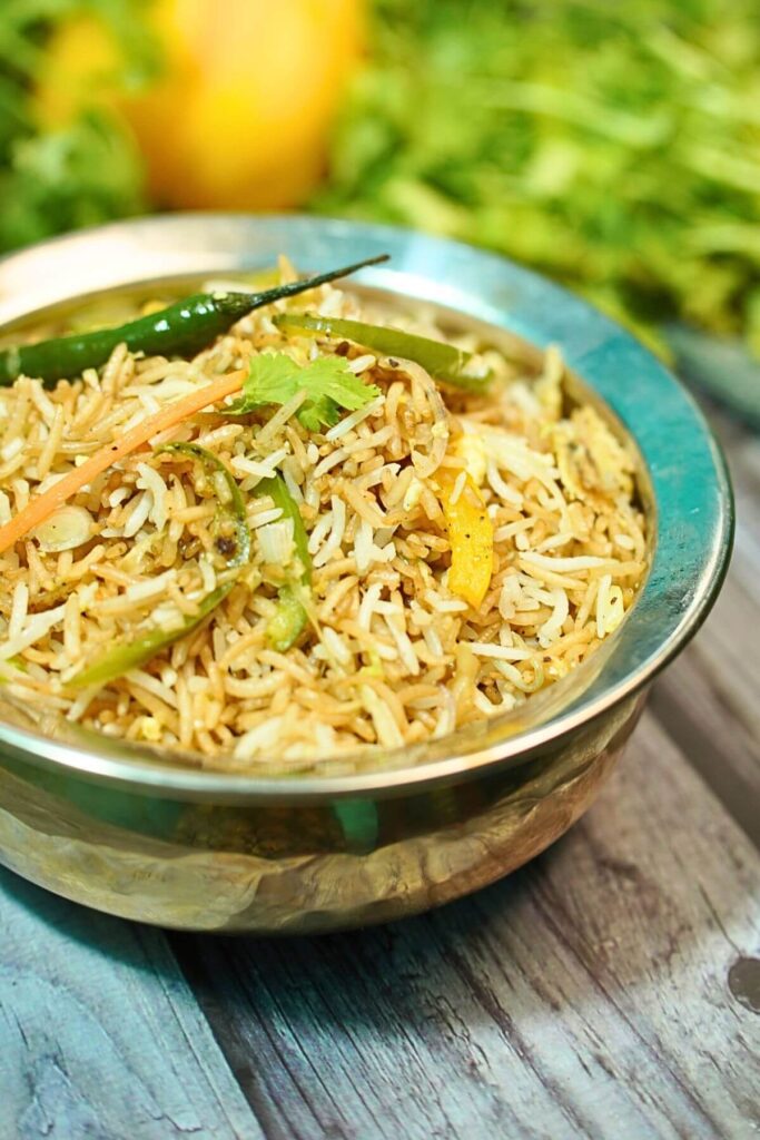 egg rice fry serving