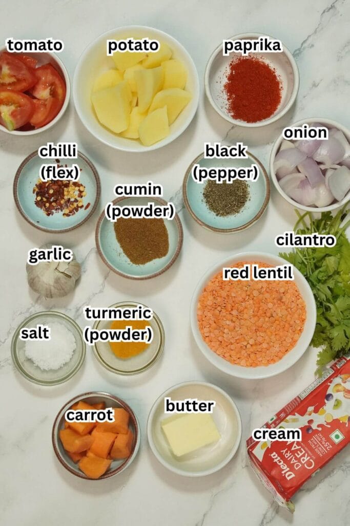 lentile soup ingredients