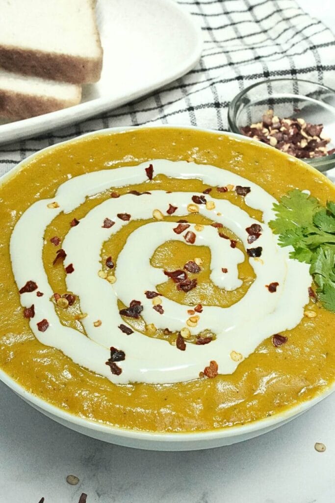 lentile soup serving